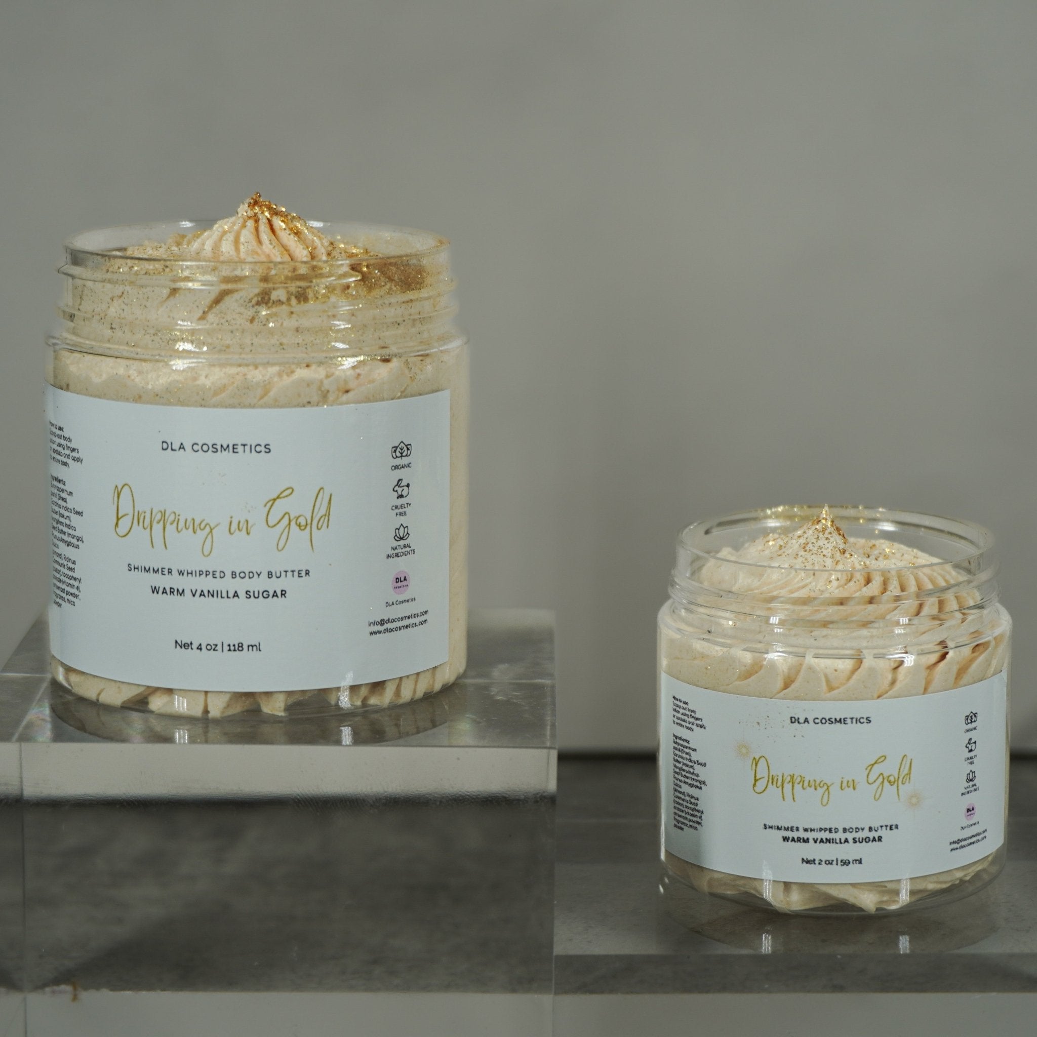 Body & Hair Glitter DRIPPING IN GOLD SHIMMER BODY BUTTER - DLA Cosmetics-Body skin care products